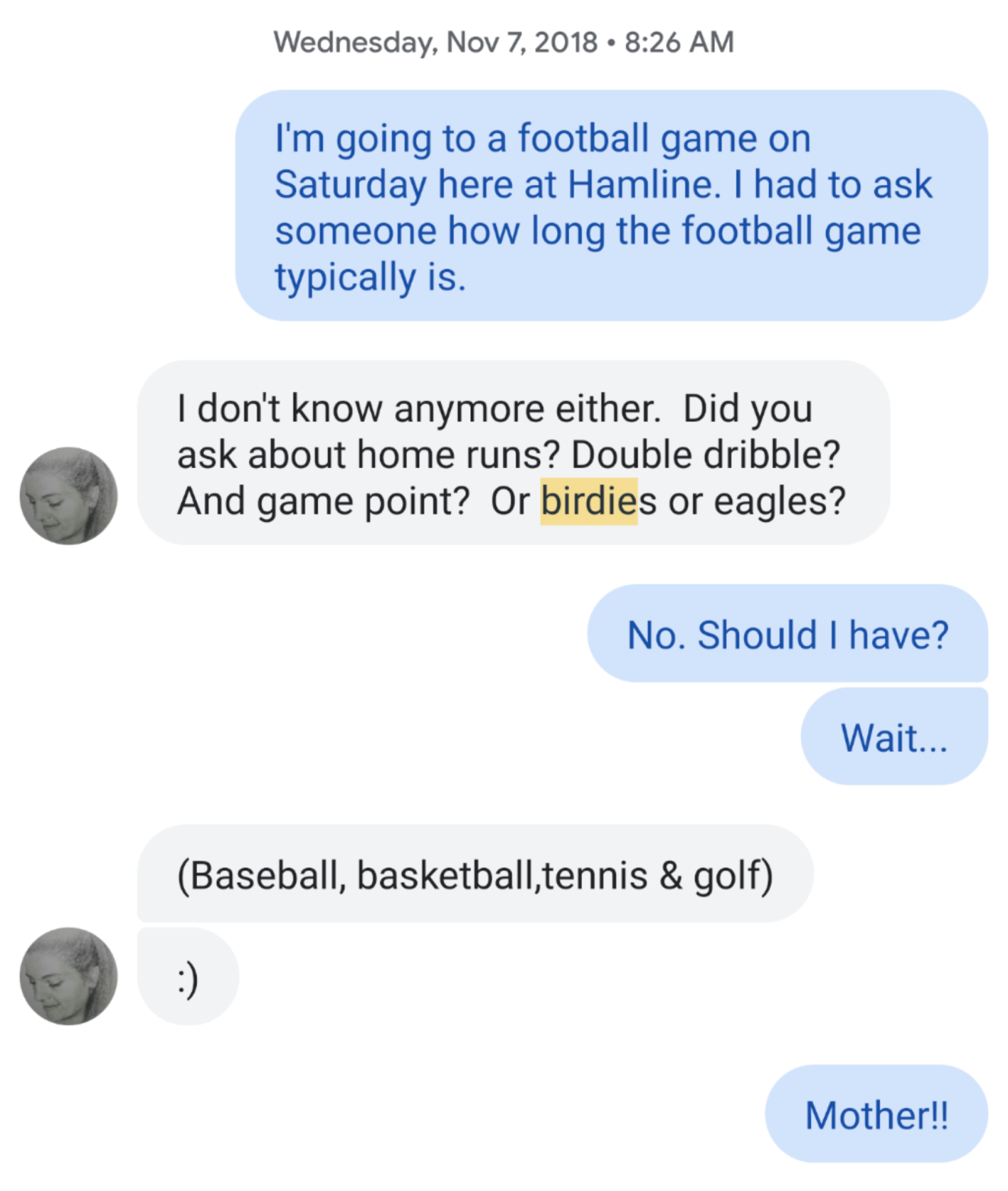 Screenshot of an epic football fail